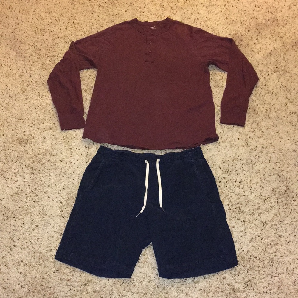 2 Gap Long Sleeves and Corduroy Shorts
